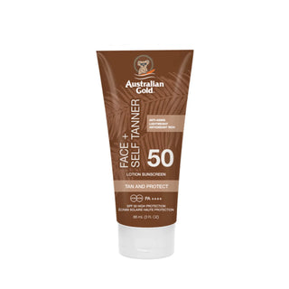 Australian Gold Face+ Self Tanner Lotion Sunscreen SPF50 88ml
