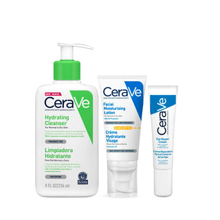 CeraVe Pack Hydrating Cleanser 236 + Facial Moisturizing SPF30 52ml + Eye Cream 14ml