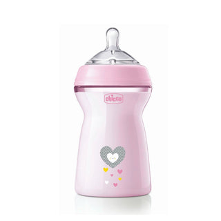 Chicco NaturalFeeling Baby Bottle Pink +6M 330ml