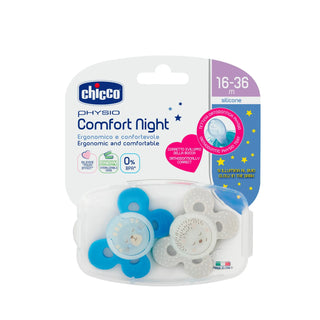 Chicco Physio Comfort Silicone Pacifier Boys Lumi 16-36M 2Pcs