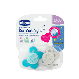 Chicco Physio Comfort Silicone Pacifier Boys Lumi 16-36M 2Pcs