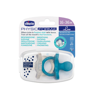 Chicco PhysioForma Luxe Blue-Transparent Pacifier 16-36M 2Pcs