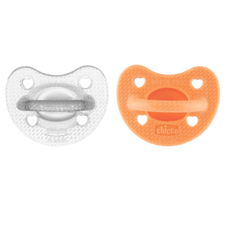 Chicco PhysioForma Luxe Orange-Transparent Pacifier 6-16M 2Pcs