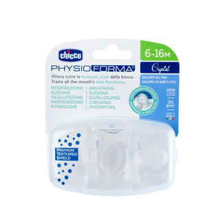 Chicco PhysioForma Soft Crystal Silicone Pacifier 6-16M 2Pcs