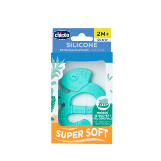 Chicco Soft Iguana Teething Ring Blue 2M+ 1PC