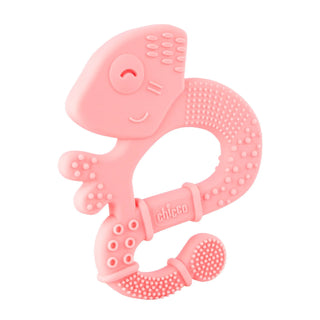 Chicco Soft Iguana Teething Ring Pink 2M+ 1Pc