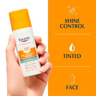 Eucerin Sun Oil Control Tinted Gel-Cream Dry Touch Medium SPF50+ 50ml