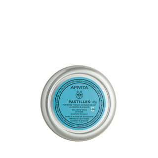 Apivita Pastilles Sore Throat & Cough Relief Eucalyptus & Propolis 45g
