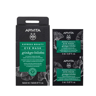 Apivita Express Beauty Eye Mask Ginkgo Biloba Anti-Puffiness & Dark Circle 2x2ml
