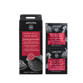 Apivita Express Beauty Face Mask Pomegranate Radiance & Revitalizing 2x8ml