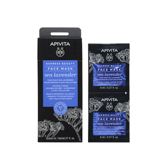 Apivita Express Beauty Face Mask Sea Lavender Moisturizing & Anti-Pollution 2x8ml