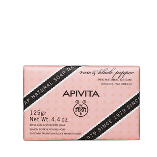 Apivita Rose and Black Pepper Natural Soap 125g