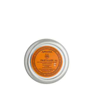 Apivita Pastilles Sore Throat & Cough Relief Propolis & Licorice 45g