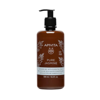 Apivita Pure Jasmine Shower Gel Essential Oils Ecopack 500ml
