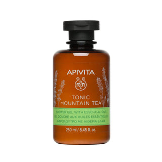 Apivita Tonic Mountain Tea Shower Gel Essential Oils 250ml