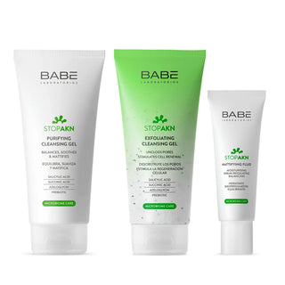 Babé Stop AKN PACK Cleanser Gel + Exfoliating + Mattifying Fluid