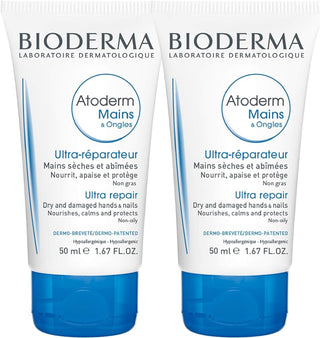 Bioderma Atoderm Ultra Repair Hands and Nails Cream 2 x 50ml