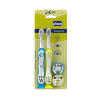 Chicco Toothbrush Tiger-Panda Set 3-6 Years