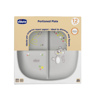 Chicco Divided Plate Grey 18M+ 1Pc