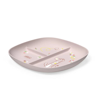 Chicco Divided Plate Pink 18M+ 1Pc