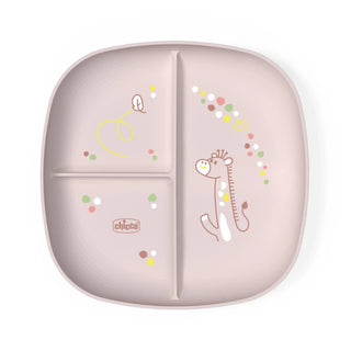 Chicco Divided Plate Pink 18M+ 1Pc