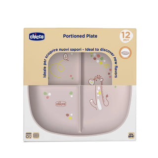 Chicco Divided Plate Pink 18M+ 1Pc