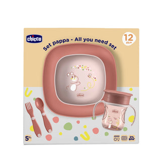 Chicco Feeding 12M+ Pink Set