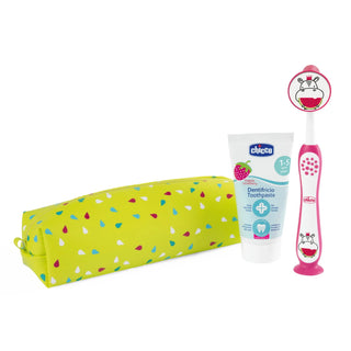 Chicco Oral Hygiene Set Hipo Pink  36M+