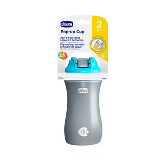 Chicco Pop Up Cup Blue Fish 2Y+ 350ml