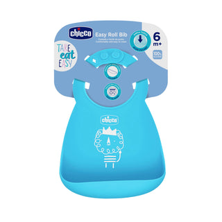 Chicco Silicone Bib Blue 6M+