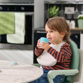 Chicco Silicone Bib Grey 6M+