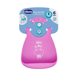 Chicco Silicone Bib Pink 6M+