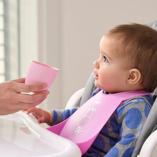 Chicco Silicone Bib Pink 6M+