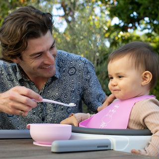 Chicco Silicone Feeding Set Pink 6M+ 1Pc