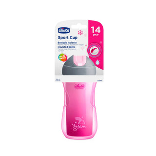Chicco Thermal Cup With Straw 14m+ Pink 266ml 1Pc