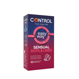 Control Sensual Easy Way Dots&Lines Condoms 10 Units