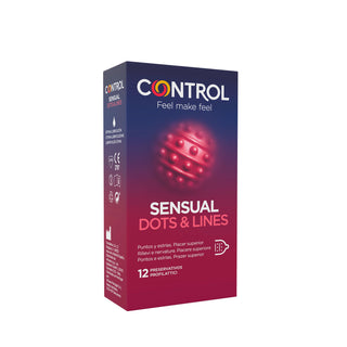 Control Sensual Dots&Lines Condoms 12 Units
