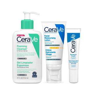 CeraVe Foaming Cleanser 236ml + Facial Lotion SPF30 50ml + Eye Cream 14ml