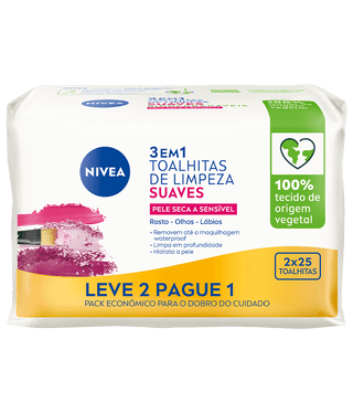 Nivea Soft Cleansing Wipes Skin S/S L2P1* 25+25Wipes