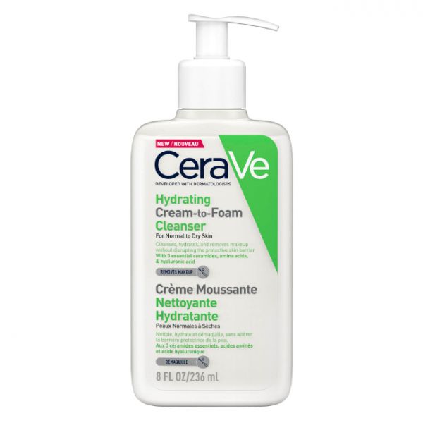 Cerave Hydrating Cream-to-Foam Cleanser Normal to Dry Skin 236ml