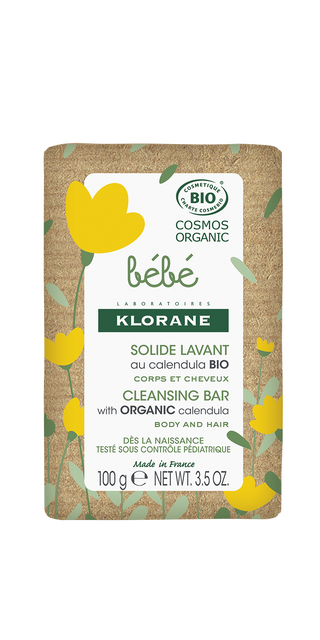 Klorane Baby Solid Body and Hair Bar with Organic Calendula 100g
