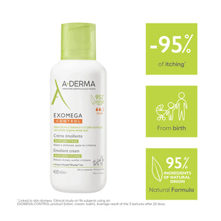 A-Derma Exomega Control Cream Organic Atopic Skin 400ml