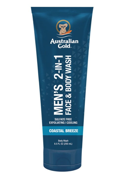 Australian Gold Men'S 2-In-1 Face & Body Wash 250ml
