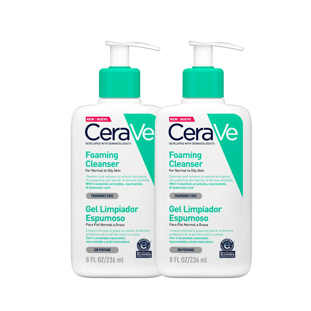 CeraVe Foaming Cleanser Gel Pack 2x236ml – Be & Care