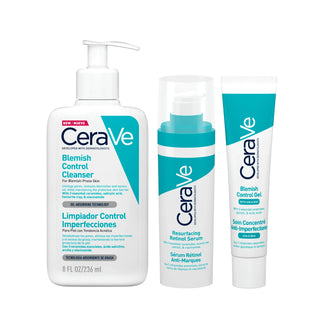 CeraVe Pack Acne-prone Skin Routine Cleanser + Anti-Imperfection Gel + Serum