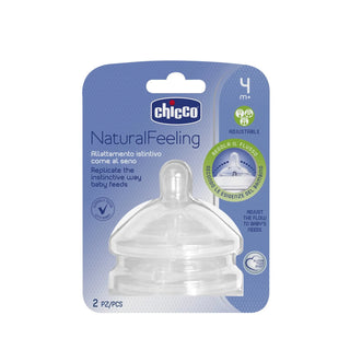 Chicco NaturalFeeling Nipple Regular Flow 4M+ 2Pcs