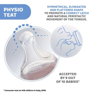 Chicco Physio Silicone Teats Medium Flow 2M+ 2Pcs
