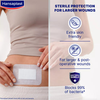 Hansaplast Sensitive XXL Sterile 5 Strips 8x10cm