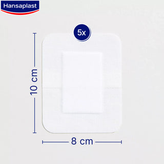 Hansaplast Sensitive XXL Sterile 5 Strips 8x10cm