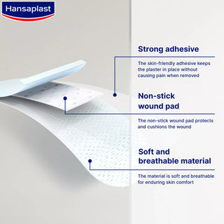 Hansaplast Sensitive 4XL Sterile 5 Strips 10x20cm